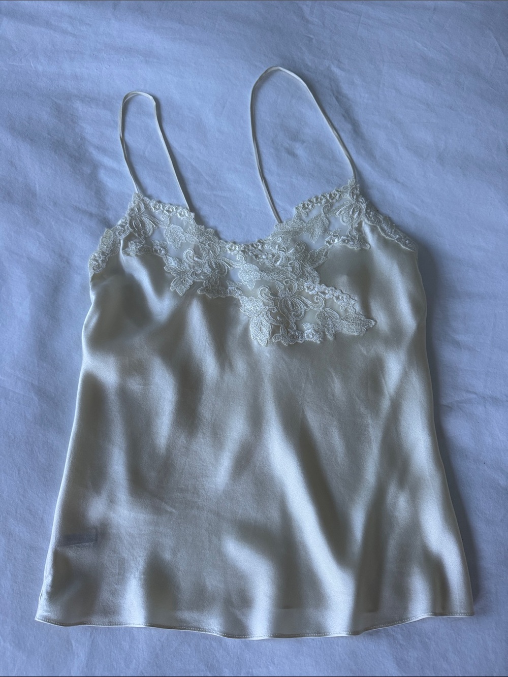 Nordstrom Lace-Trim Satin Camisole - Cream